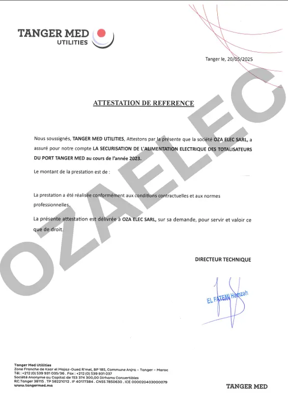 Port Tanger med société TMSA