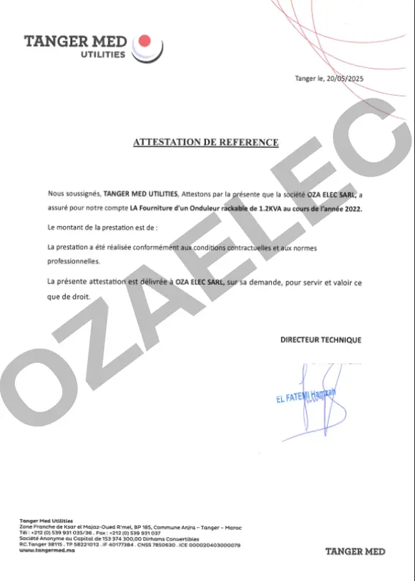 Port Tanger med société TMSA